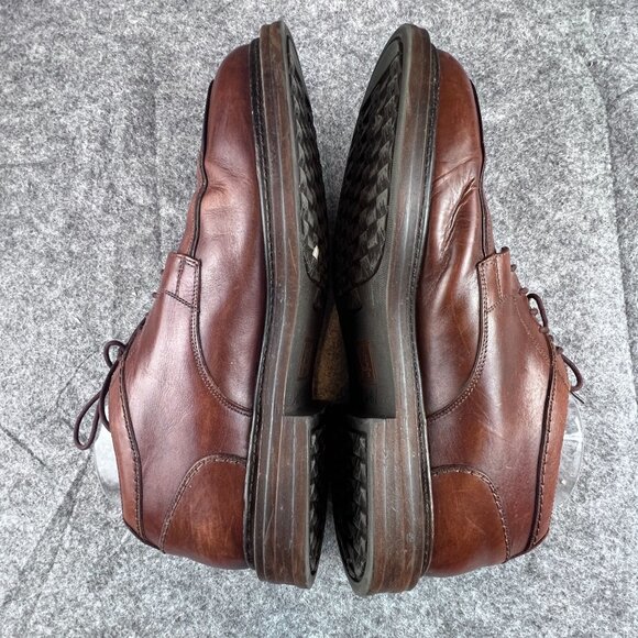 Cable & Co. Mens Size 9.5 Brown Leather Lace-Up Ankle Boots Made in Italy - Picture 3 of 12
